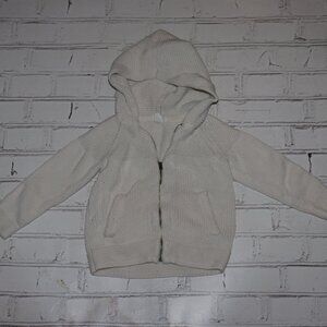🤍🧶 Baby Gap Knit Hoodie – Size 5Y Toddler · Soft Texture · Neutral Layers  💬